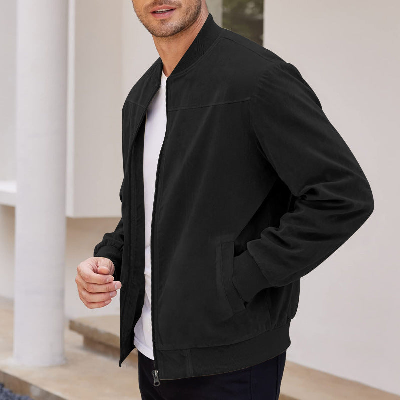 Herren Bomberjacke Velours Elegant Modern