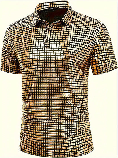 Herren Kurzarmhemd Mosaik Design Modern Berlin Style