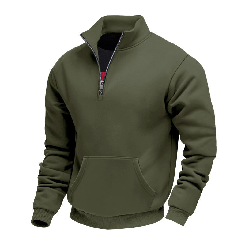 Herren Fleece Pullover Halbzipp Modern Warm