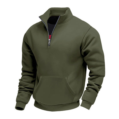 Herren Fleece Pullover Halbzipp Modern Warm