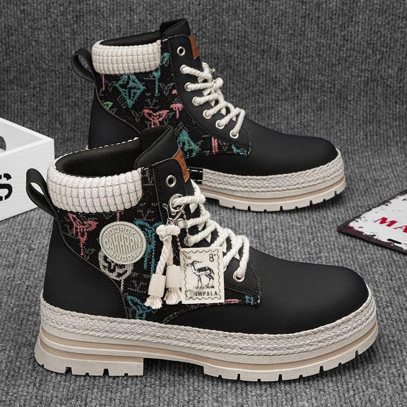 Schnürboots Damen Robust Stiefel mit Strapazierfähigem Material