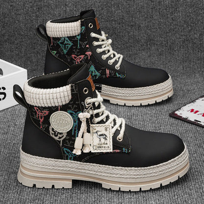 Schnürboots Damen Robust Stiefel mit Strapazierfähigem Material