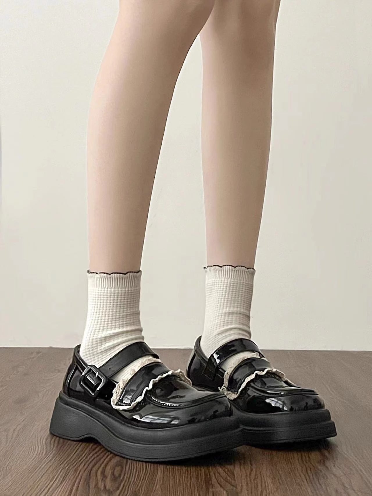 Damen Ballerinas Modisch Verstellbar mit Perlen Detail