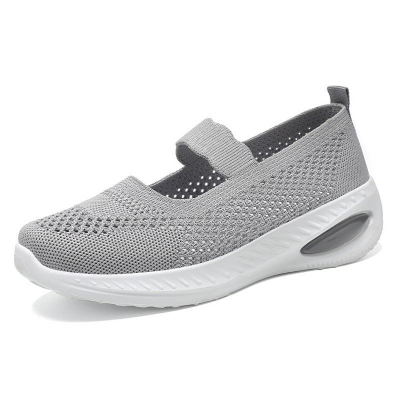 Damen Sneaker Slip-On Sport Schuhe atmungsaktiv Elastisch