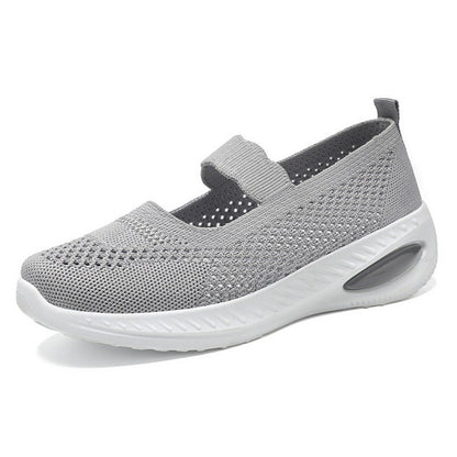 Damen Sneaker Slip-On Sport Schuhe atmungsaktiv Elastisch