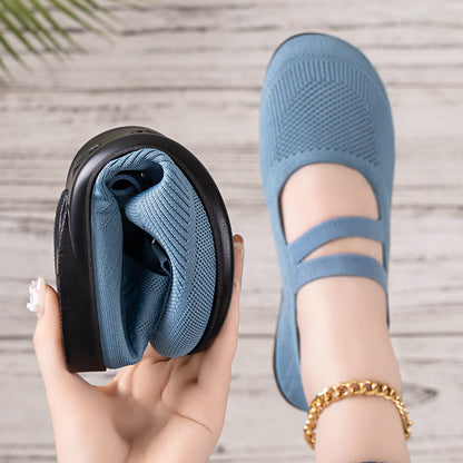 Damen Ballerinas Flexibel Atmungsaktiv Faltbar