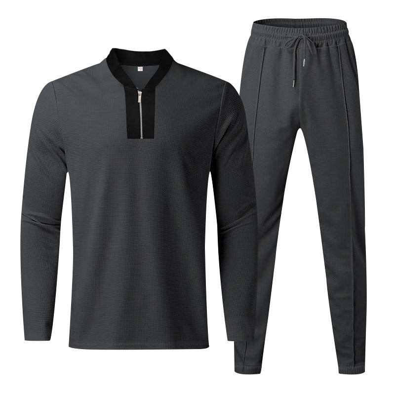Herren Sportanzug Modern mit Kragen Reißverschluss