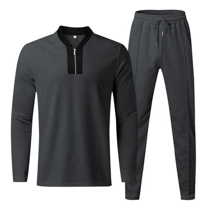 Herren Sportanzug Modern mit Kragen Reißverschluss