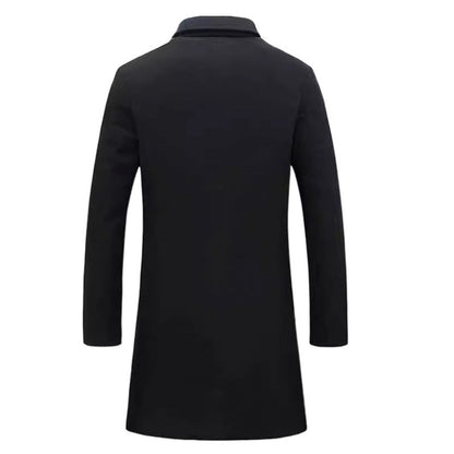 Herren Wollmantel Eleganter Wintermantel Strukturiert