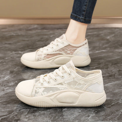 Damen Sneaker Atmungsaktiv Freizeit Schuhe Floral Design
