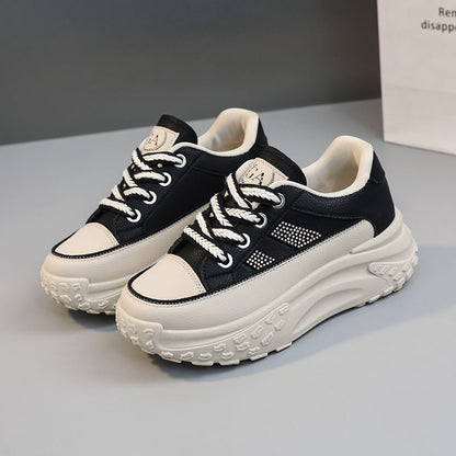 Damen Sneaker Hohe Sohle Reflektierend Sportlich