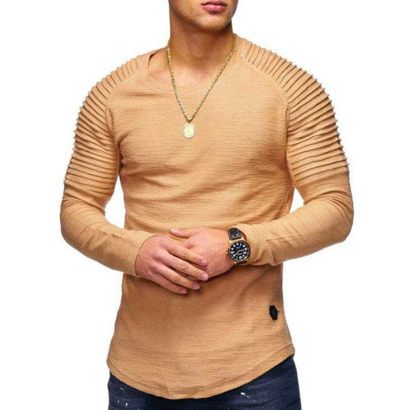 Herren Langarmshirt Strukturierte Schultern Modern Berlin