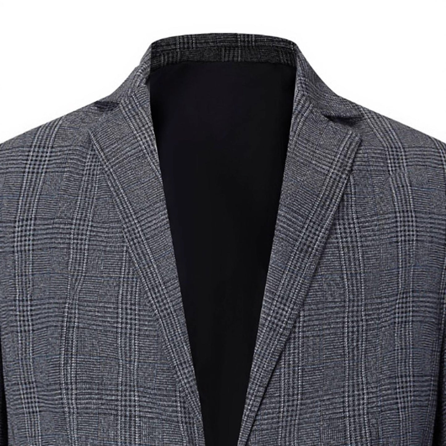 Herren Slim-Fit Blazer Kariert Modern Berlin Stil