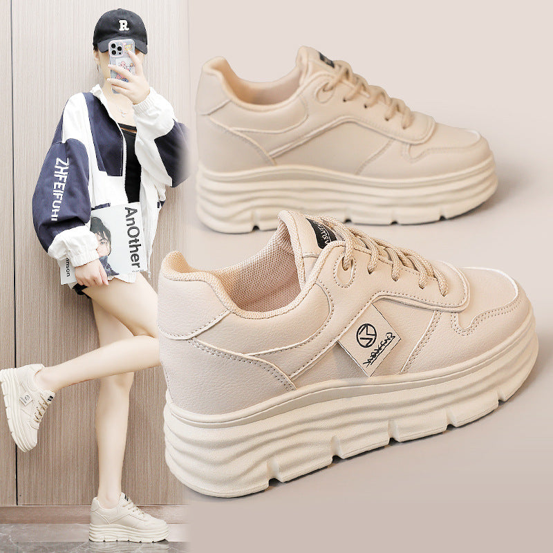 Damen Plateau Sneaker Hochwertig Dämpfung Modisch - BerlinGlamour