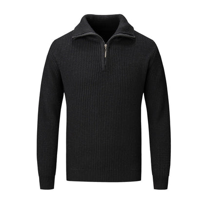 Herren Pullover Strickmuster Reißverschluss Freizeit