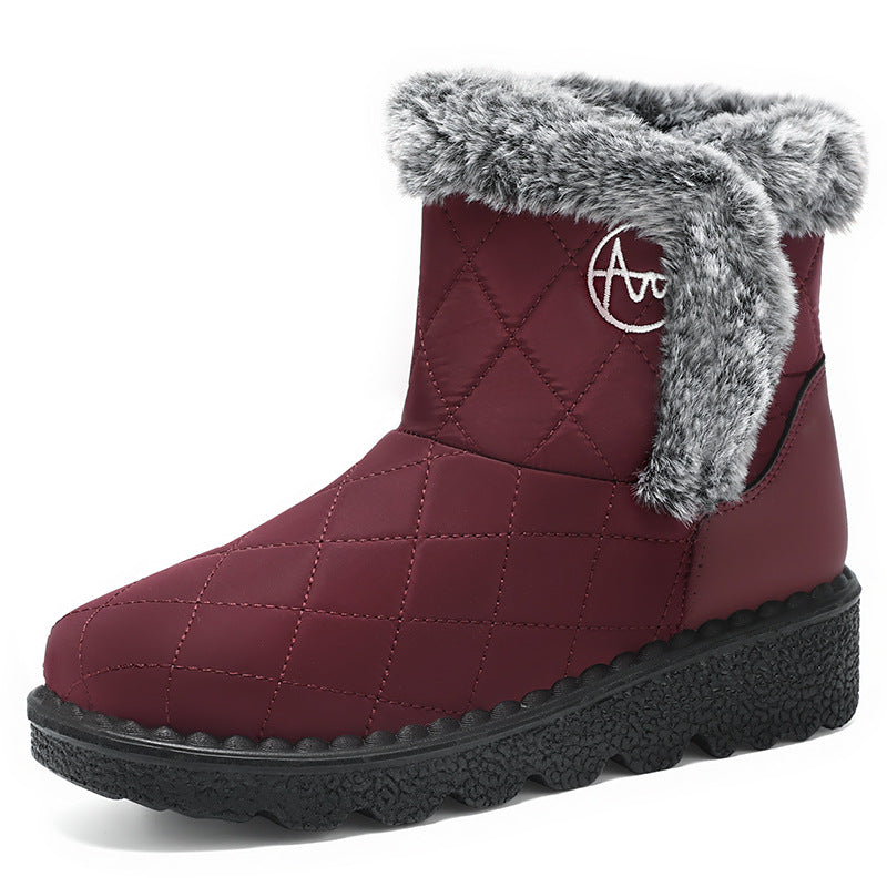 Damen Winterstiefel Thermo mit weichem Fellkragen Warm