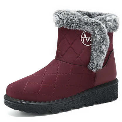 Damen Winterstiefel Thermo mit weichem Fellkragen Warm