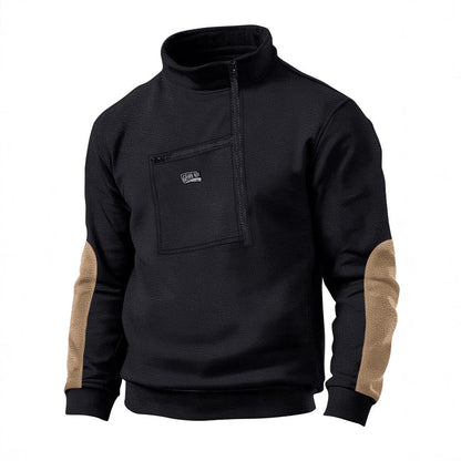 Herren Fleece-Pullover Kuschelig Warm Reißverschluss