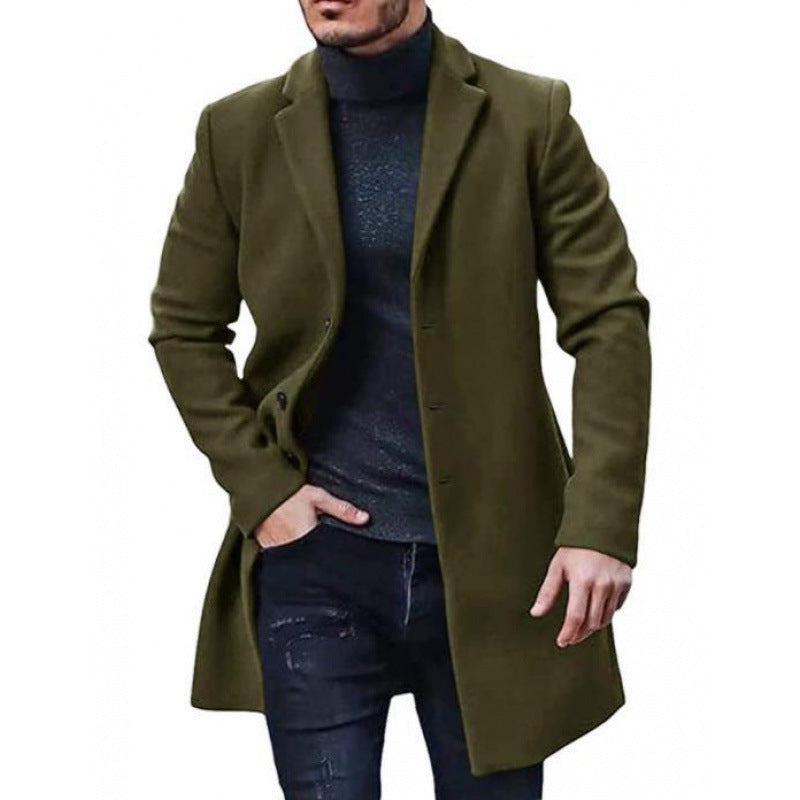 Herren Wintermantel Moderner Schnitt Eleganter Mantel