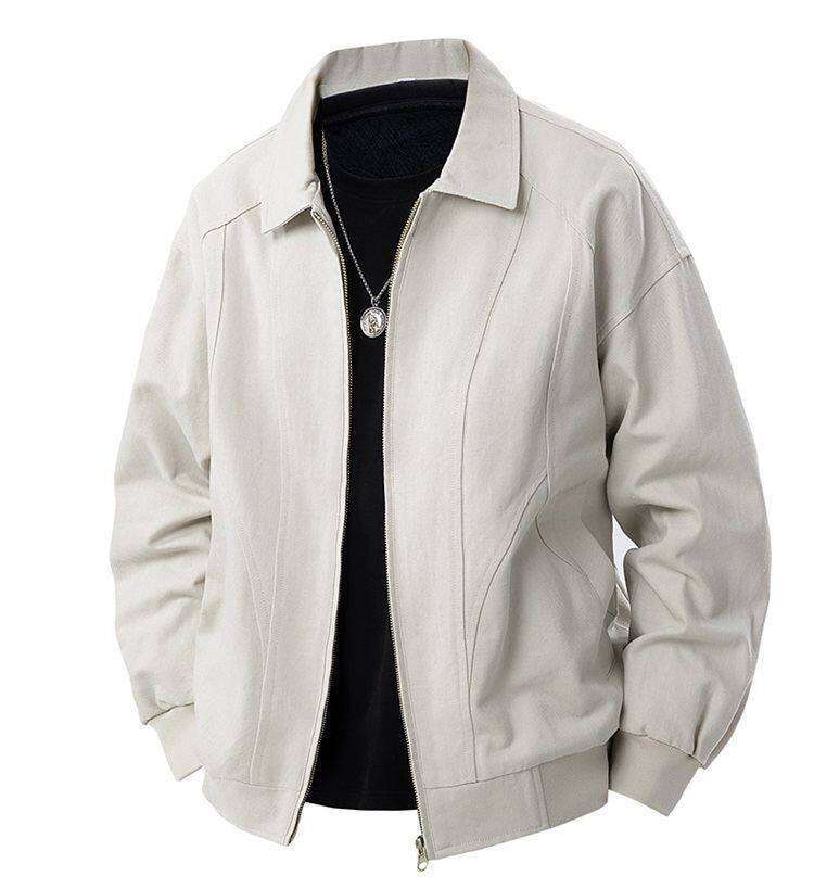 Herren Übergangsjacke Lässig Modern mit Stehkragen und Taschen