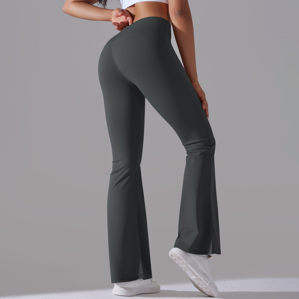 Fitnesshose Damengröße mit Hochem Bund Formende Leggings