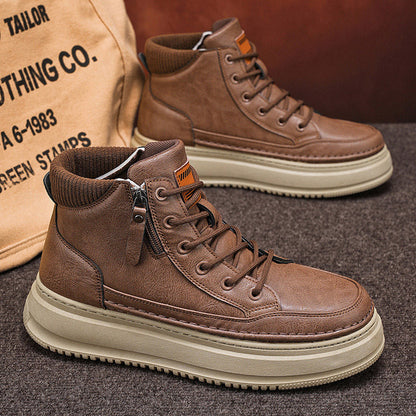 Damen Sneaker High-Top Robust Mit Reißverschluss