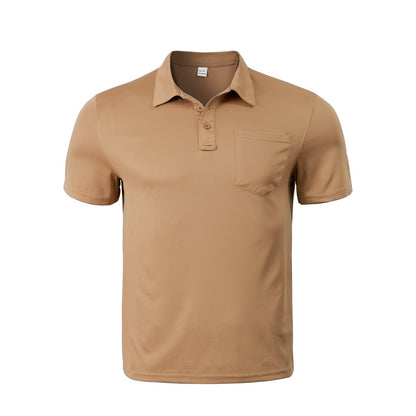 Herren Polohemd Modern mit Brusttasche und Struktur