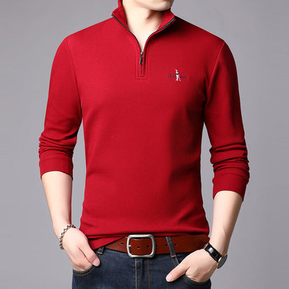 Herren Pullover Stehkragen Modern Reißverschluss Fein