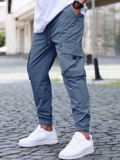 Herren Cargo-Hose Bequem Vieltaschen Elastisch