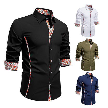 Herren Hemd Elegantes Blumenmuster Modern Berlin Style