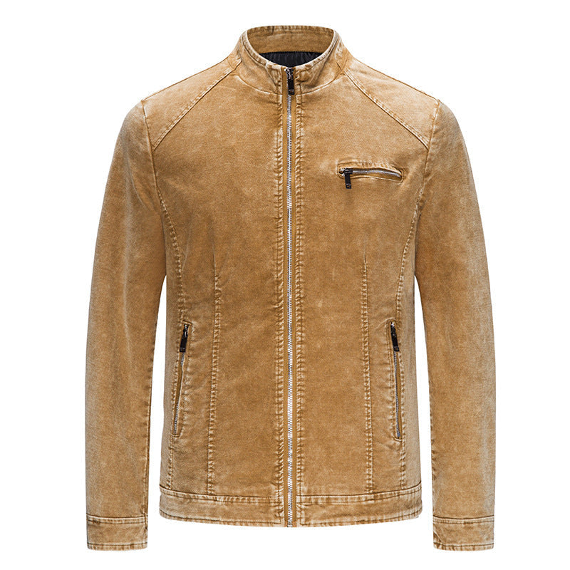 Herren Freizeitjacke Denim Look Modern Slim Fit - BerlinGlamour