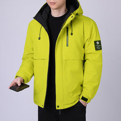 Herren Outdoor-Jacke Isoliert Wasserdicht Winter