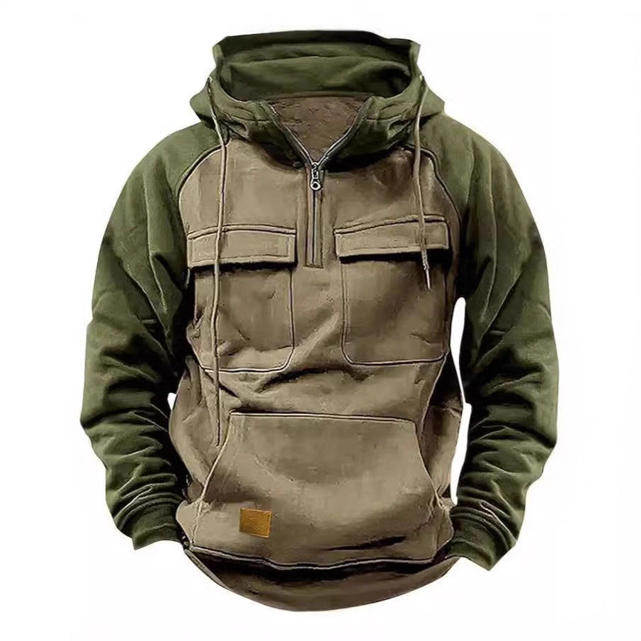 Herren Kapuzenpullover Lässig mit Taschen Känguru Style