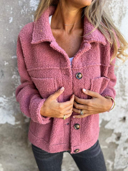 Weiche Fleece-Hemdjacke Damenjacke Warm