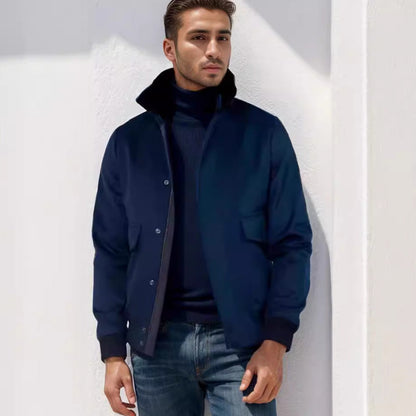 Herren Freizeitjacke Modern Stehkragen Casual