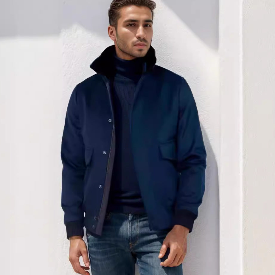 Herren Übergangsjacke Modern mit Hochkragen Trendy