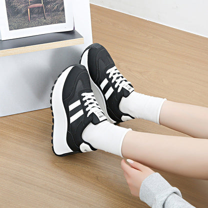 Damen Sneaker Plateau Sportlich Atmungsaktiv Mesh