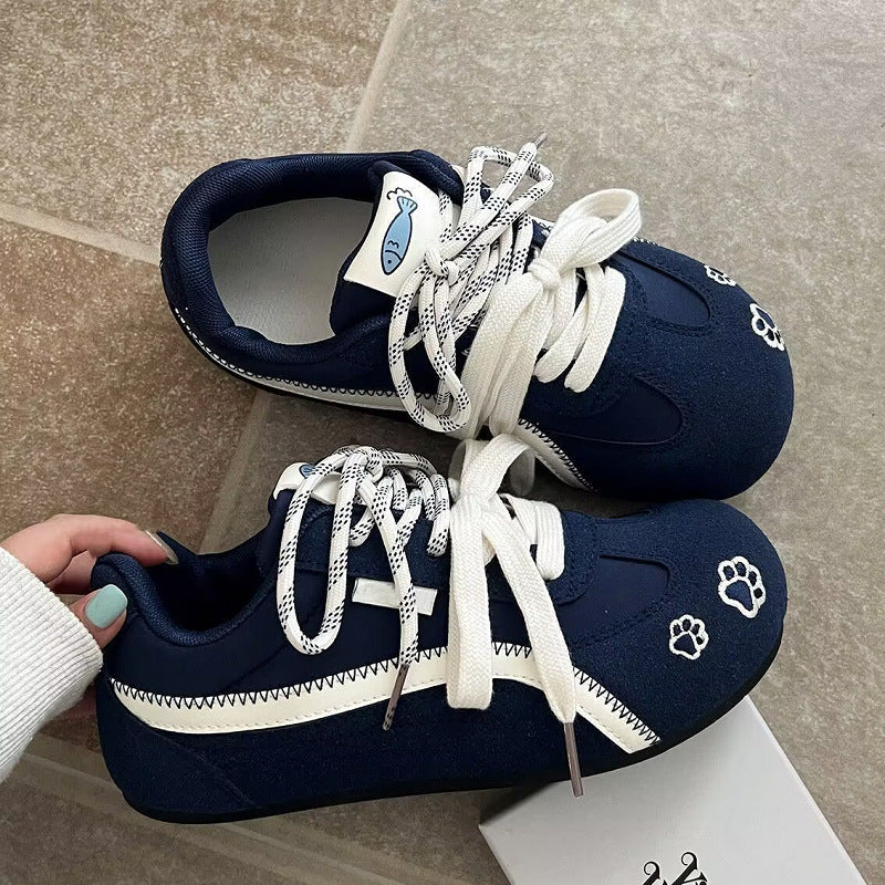 Damensneaker Sportlich Freizeit Pfotenmuster Damen Schuhe - BerlinGlamour