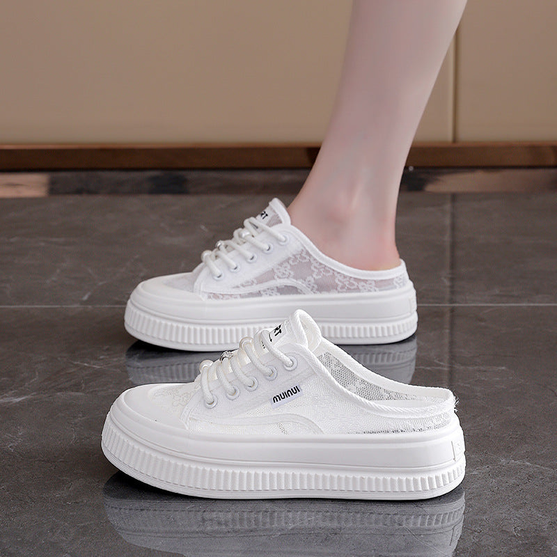 Damen Sneaker Leicht Spitze Elegant Sportlich