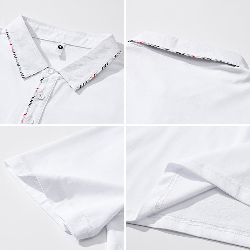 Herren Poloshirt Modern mit Stylishem Kragen Design