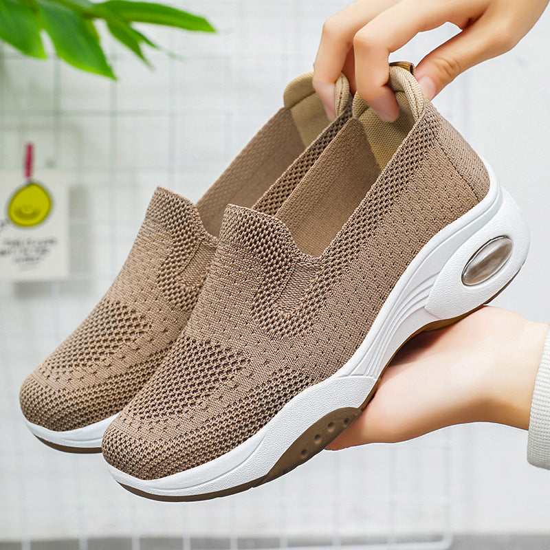 Damen Laufschuhe Bequem Atmungsaktiv Slip-On Schuhe
