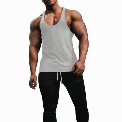 Herren Sport Tanktop Atmungsaktiv Racerback Baumwolle