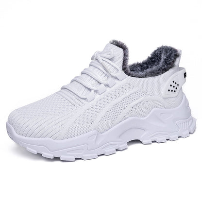 Damen Sneaker Fleecegefüttert Laufschuhe Rutschfest Sportlich
