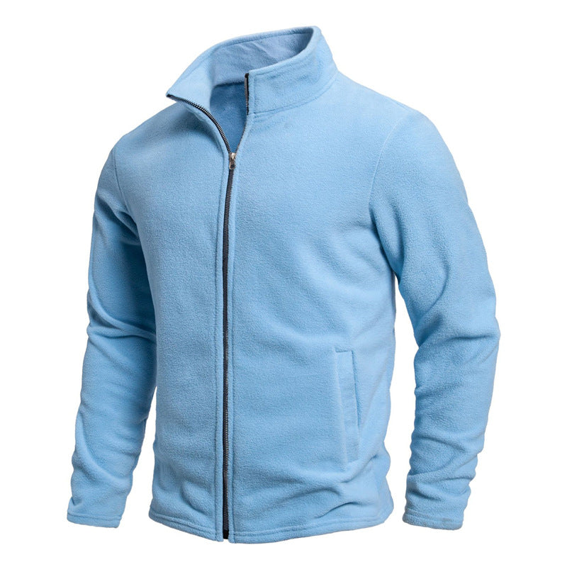 Herren Fleecejacke Warm mit Reißverschluss Hochkragen