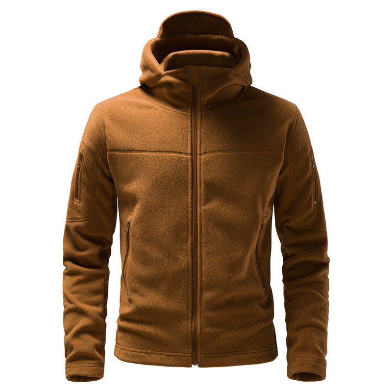 Herren Fleecejacke Kapuze Funktionsjacke Warm