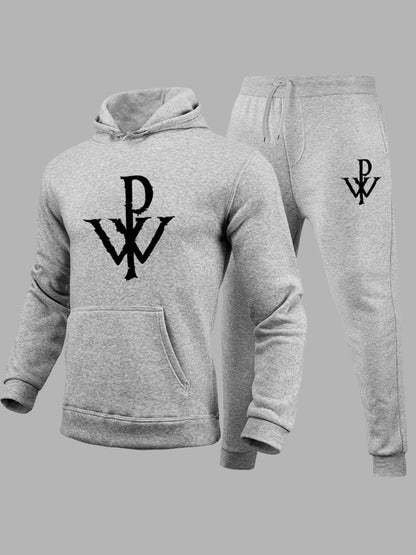 Herren Jogginganzug Set mit Logo-Druck Modern Berlin Style
