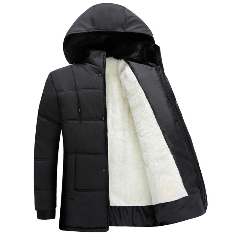 Herren Winterjacke Steppjacke Flauschig Verstellbar