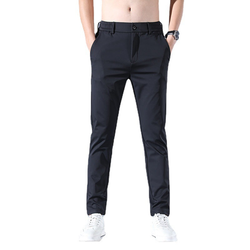 Herren Slim Fit Businesshose Elegant Schwarz