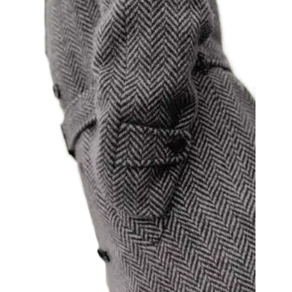 Maßgeschneiderter Herren Wollmantel Elegent Schwarz