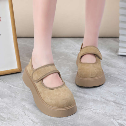Damen Mokassinschuhe Bequem Keilabsatz Verstellbar - BerlinGlamour